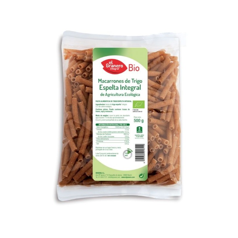 Comprar online MACARRONES ESPEL INT BIO 500gr de EL GRANERO INTEGRAL