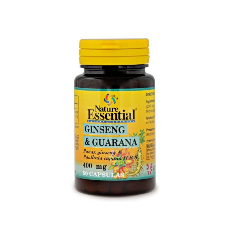 Comprar online GINSENG & GUARANA 400 mg 50 Caps de NATURE ESSENTIAL
