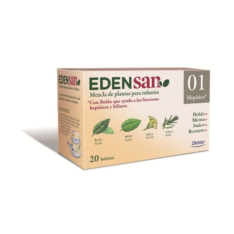 Comprar online EDENSAN 01 HEPATICO 20 Filtros de DIETISA