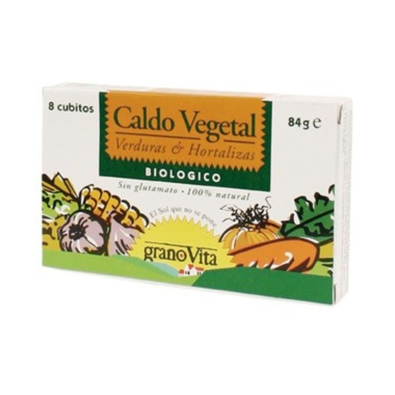 Comprar online CALDO VEGETAL BIOLOGICO 84 gr ( 8 cubitos) de GRANOVITA. Imagen 1