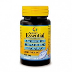 Comprar online ACEITE DE HIGADO DE BACALAO 410 mg 50 Perlas de NATURE ESSENTIAL. Imagen 1