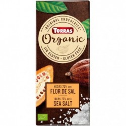 Comprar online CHOCOLATE NEGRO 70% CACAO CON FLOR DE SAL 100 gr de TORRAS. Imagen 1
