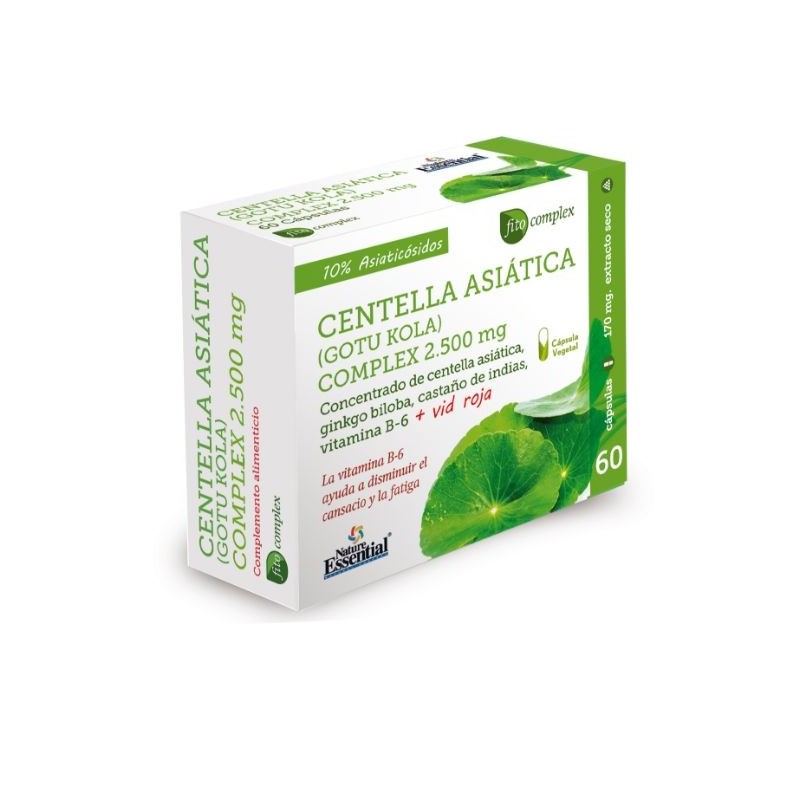 Comprar online CENTELLA ASIATICA COMPLEX 2500 mg EXT SECO 60 Vcap de NATURE ESSENTIAL