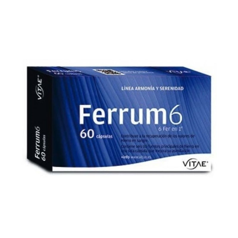 Comprar online FERRUM 6 60 CAPS de VITAE