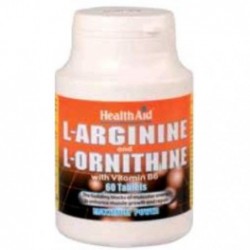 Comprar online L-ARGININA/L-ORNITINA 600 mg/300 mg 60 Comp de HEALTH AID. Imagen 1