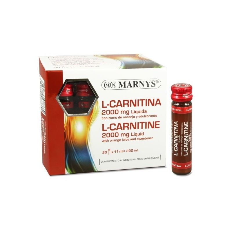 Comprar online L-CARNITINA 11 ml x 20 Viales 2000 mg de MARNYS