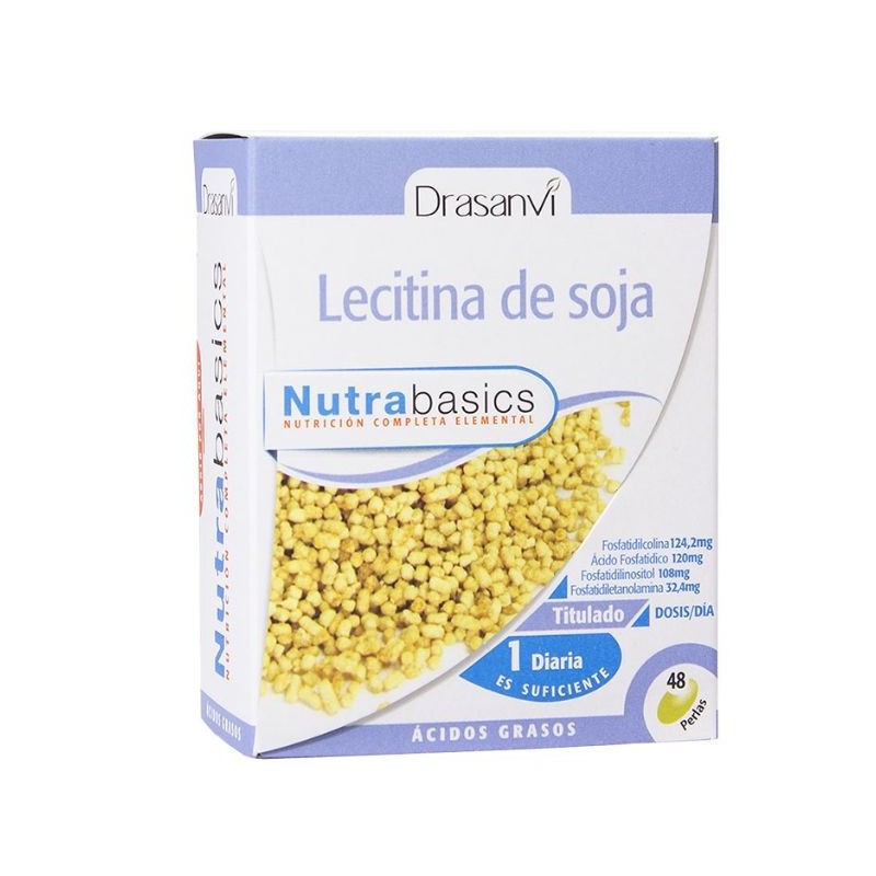 Comprar online LECITINA SOJA 1200 mg 48 Perlas NUTRABASICOS de DRASANVI