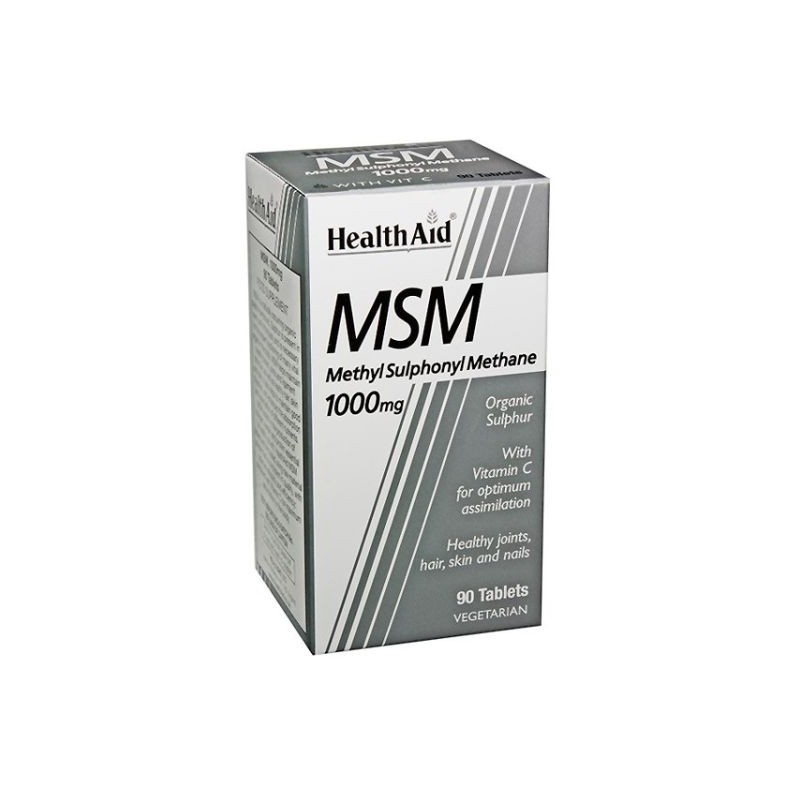 Comprar online MSM METILSULFONILMETANO 1000 mg 90 Comp de HEALTH AID