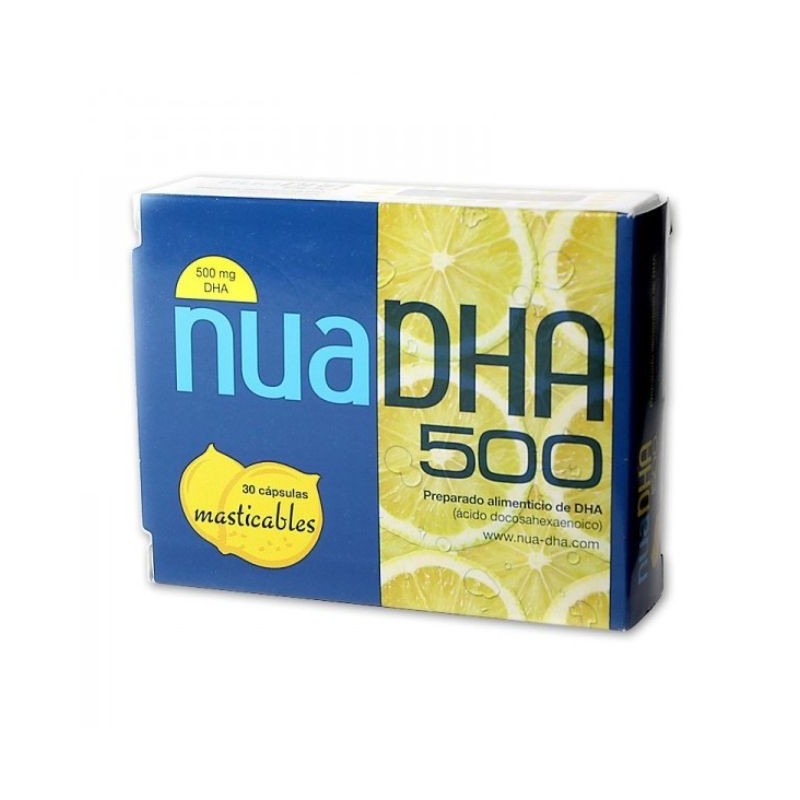 Comprar online NUADHA 500 mg LIMON 30 Caps Masticables de NUA