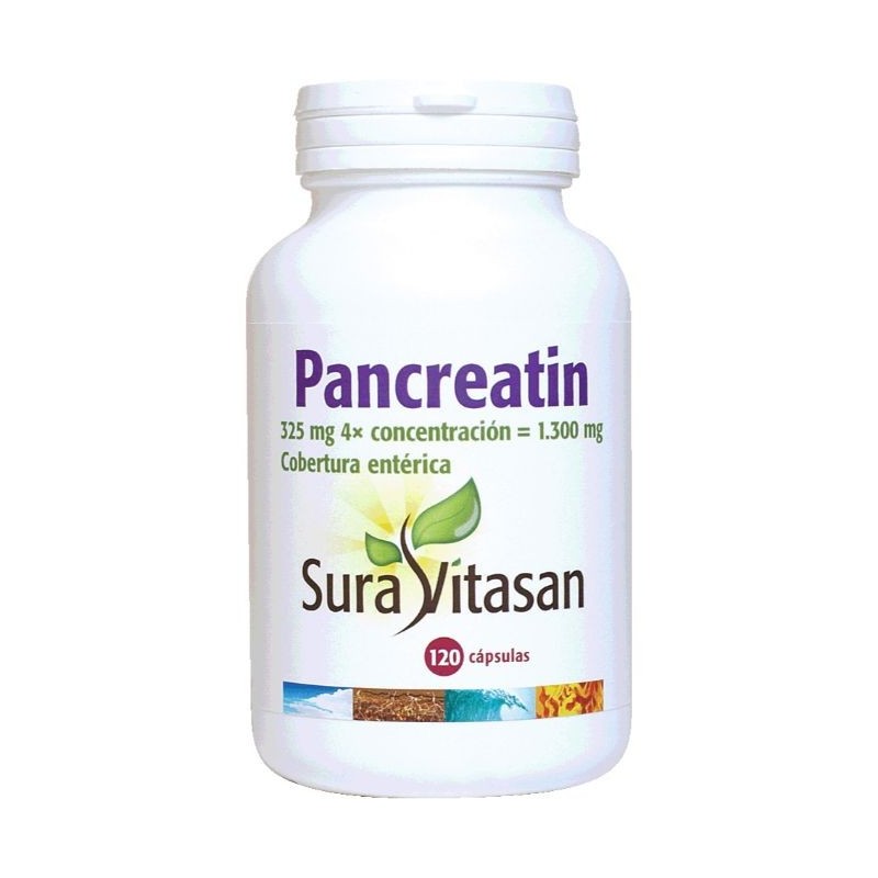 Comprar online PANCREATIN 1300 mg 120 Vcaps de SURA VITASAN