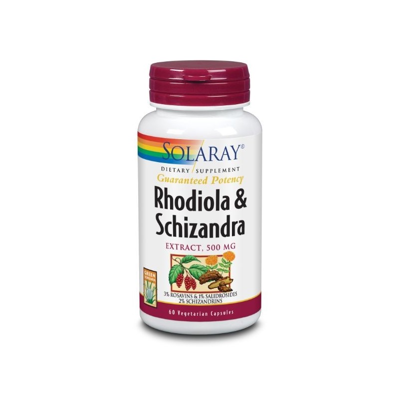 Comprar online SCHIZANDRA & RODHIOLA 500 mg 60 Vcaps de SOLARAY