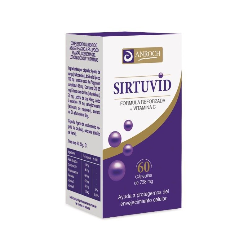 Comprar online SIRTUVID (ANTIOXIDANTE CELULAR) 550 mg 60 Caps de ANROCH
