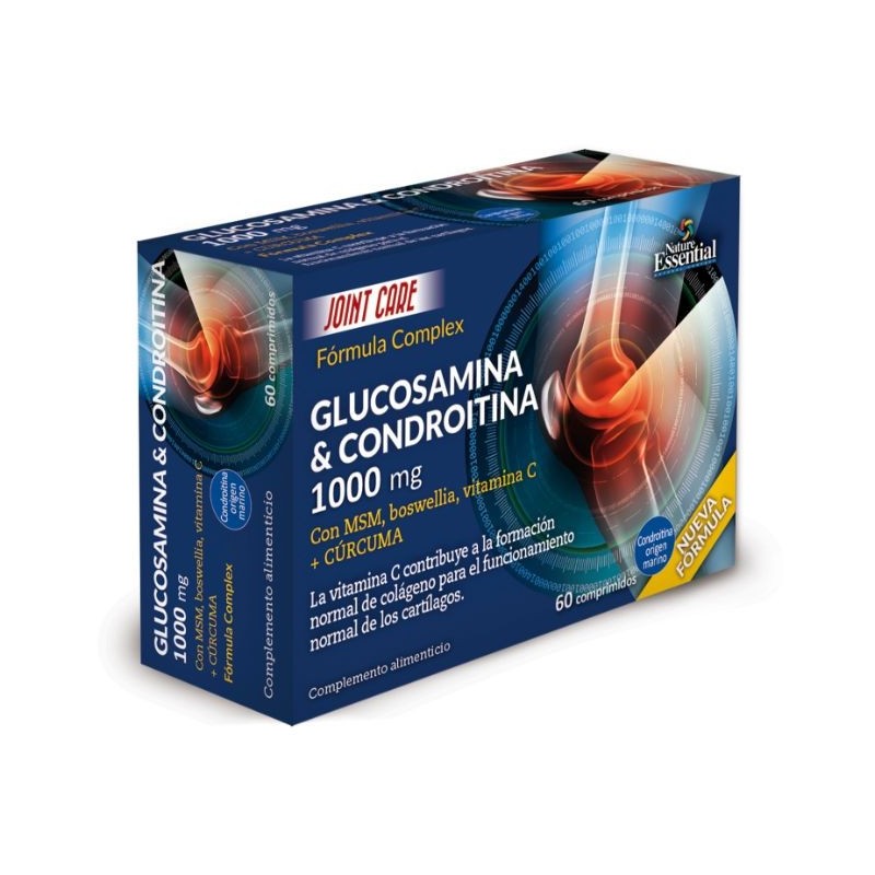 Comprar online GLUCOSAMINA+CONDROITINA+MSM 1000 mg 60 Comp BLISTE de NATURE ESSENTIAL