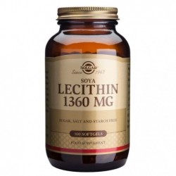 Comprar online LECITINA 1360 mg 100 Perlas de SOLGAR. Imagen 1
