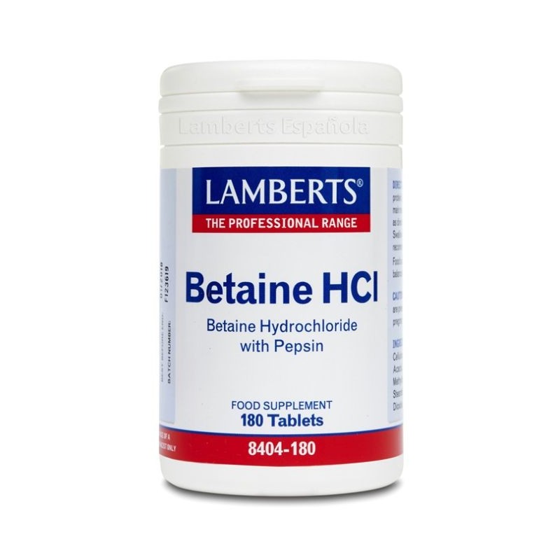 Comprar online BETAINA HCL 324 mg 180 Tabs de LAMBERTS