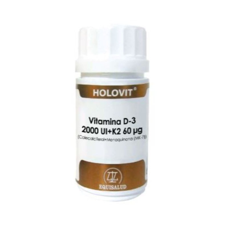 Comprar online HOLOVIT Vitamina D3 2.000 UI + K2 60 UG  50 Cap de EQUISALUD