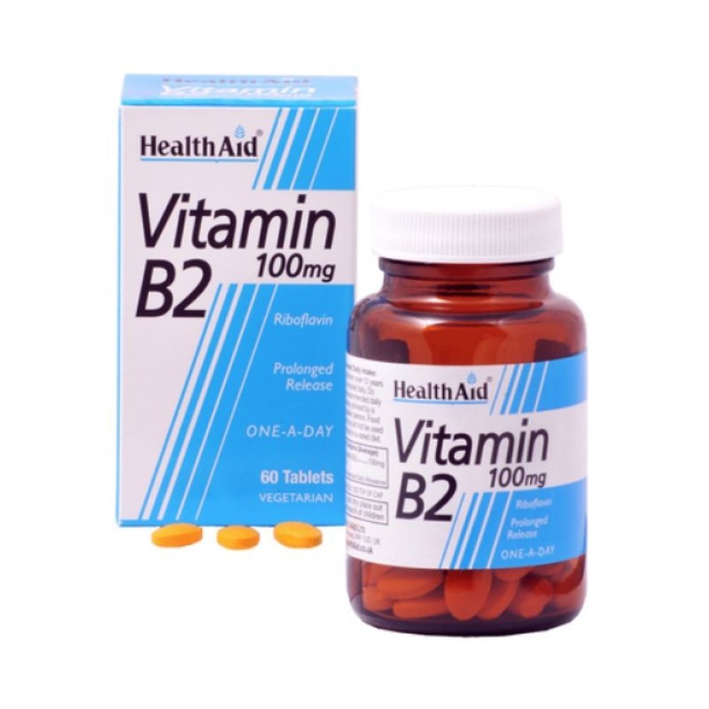 Comprar online VITAMINA B2 RIBOFLAVINA 100 mg 60 Comp de HEALTH AID