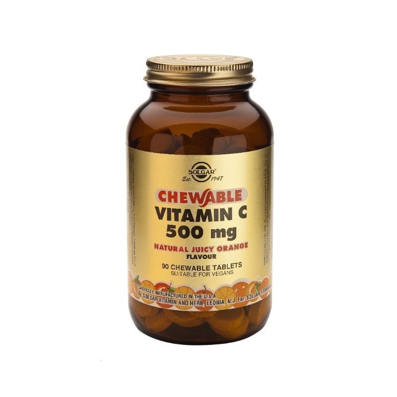 Comprar online VITAMINA C (SABOR NARANJA) 500 mg 90 Comp de SOLGAR