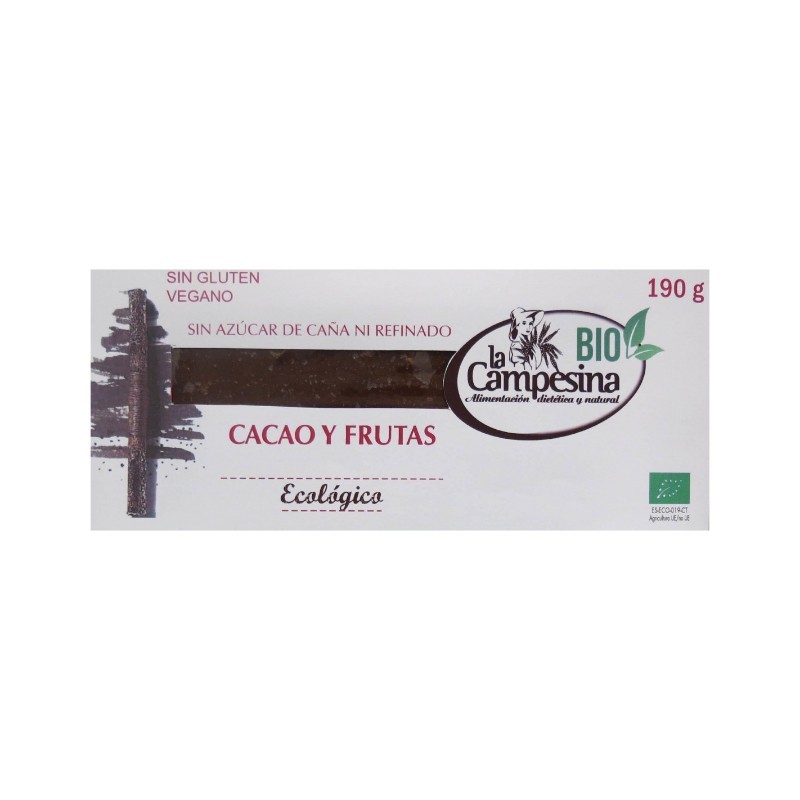 Comprar online TURRON ECO S/A VEGANO CACAO Y FRUTAS 190 gr de CAMPESINA