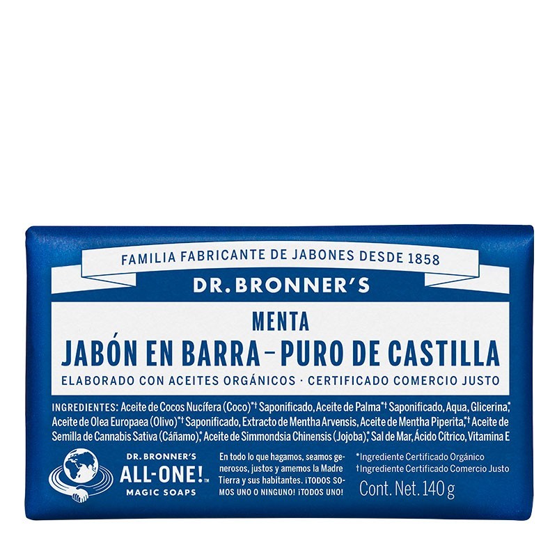 Comprar online JABON EN BARRA MENTA 140G de DR BRONNERS