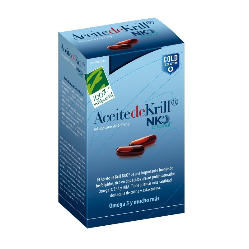 Comprar online ACEITE DE KRILL NKO 80 Cap de 500 mg de CIEN X CIEN NATURAL