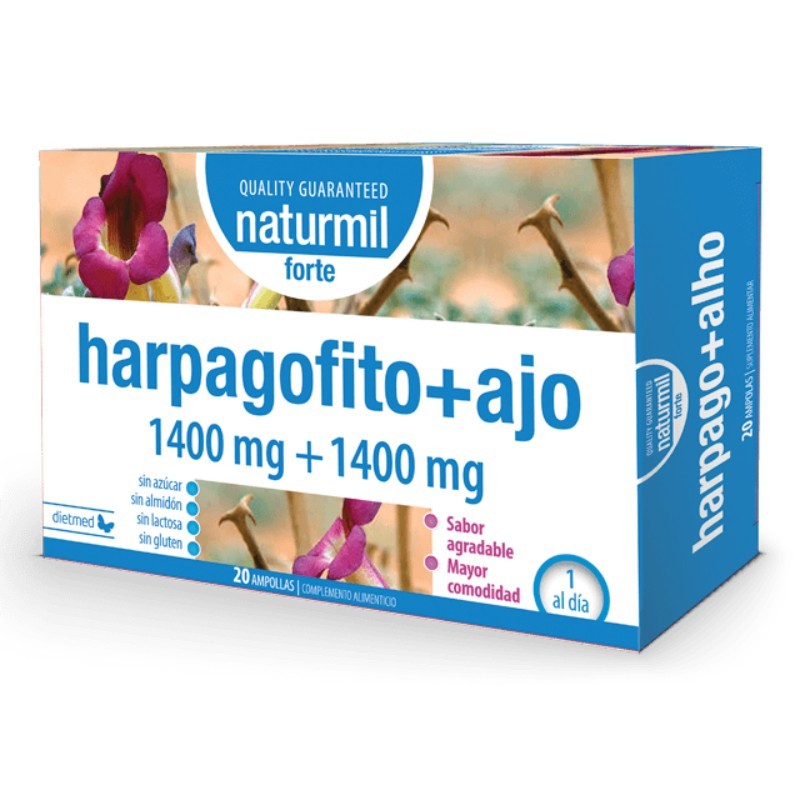 Comprar online HARPAGO + AJO FORTE 1400 mg X 20 Ampollas de NATURMIL