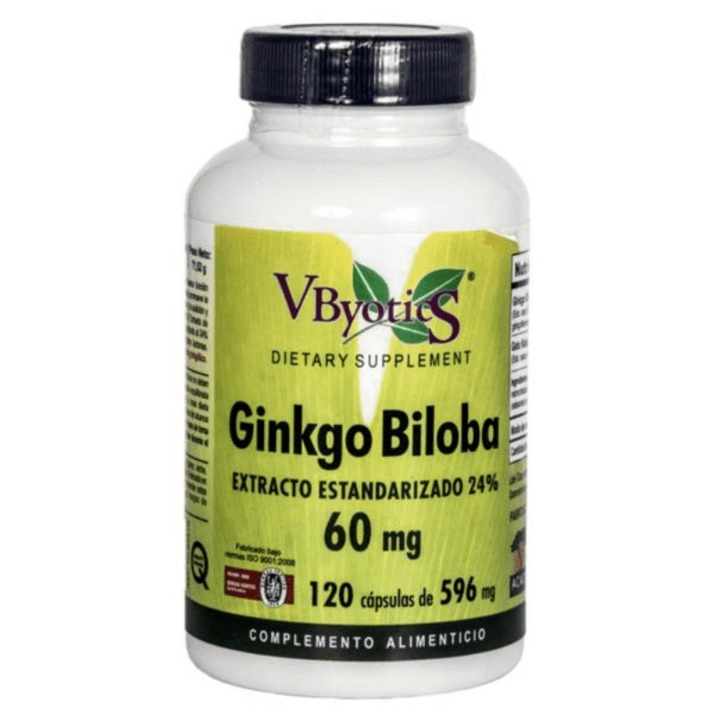 Comprar online GINKGO BILOBA 60 mg 2416 60 Caps. de V.BYOTIC