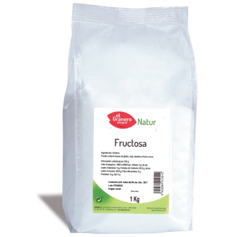 Comprar online FRUCTOSA 1 KG de EL GRANERO INTEGRAL