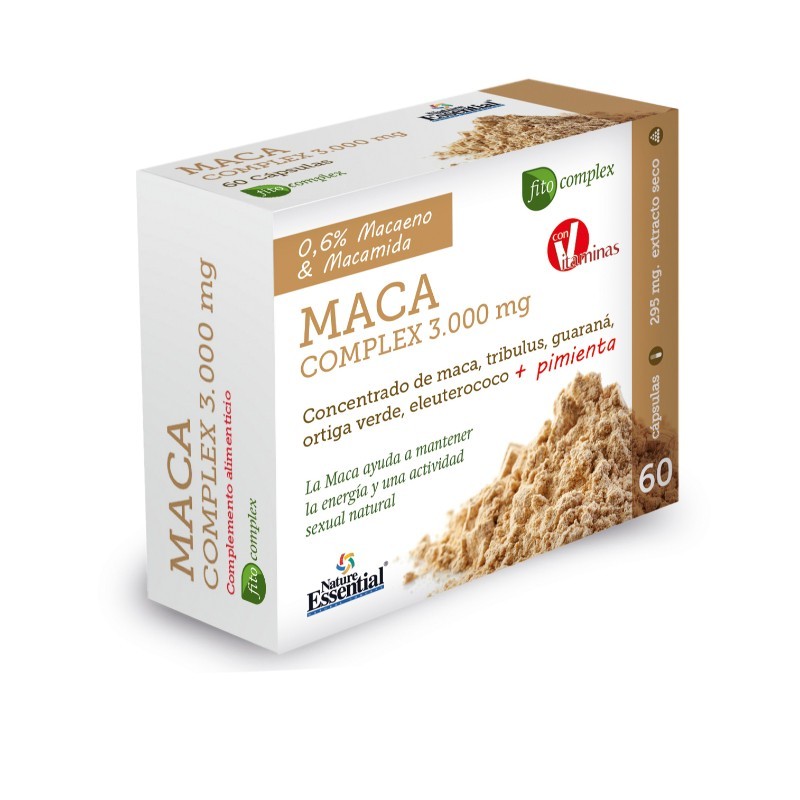 Comprar online MACA COMPLEX 3000 mg EXT SECO 60 Caps BLISTER de NATURE ESSENTIAL