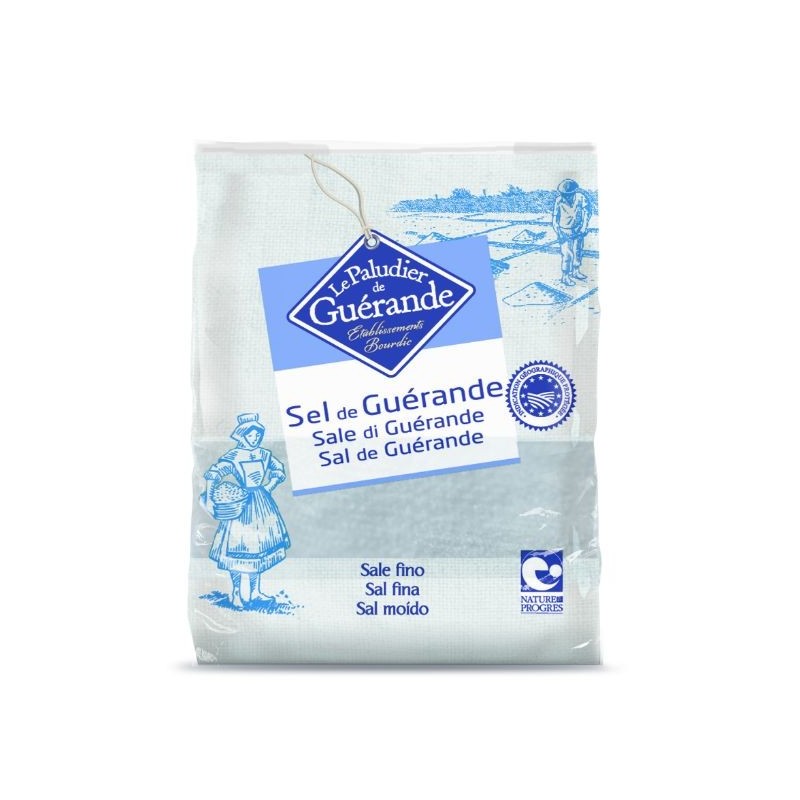 Comprar online SAL FINA GRIS DE GUERANDE 500 gr de LE PALUDIER SAL GUÉRANDE. Imagen 1