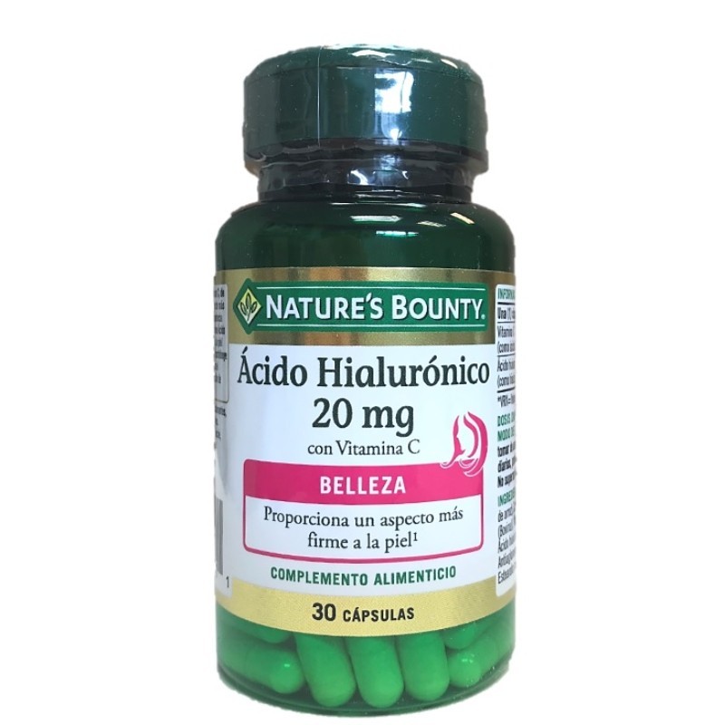 Comprar online ACIDO HIALURONICO 20 mg CON VITAMINA C 30 Caps de NATURE´S  BOUNTY