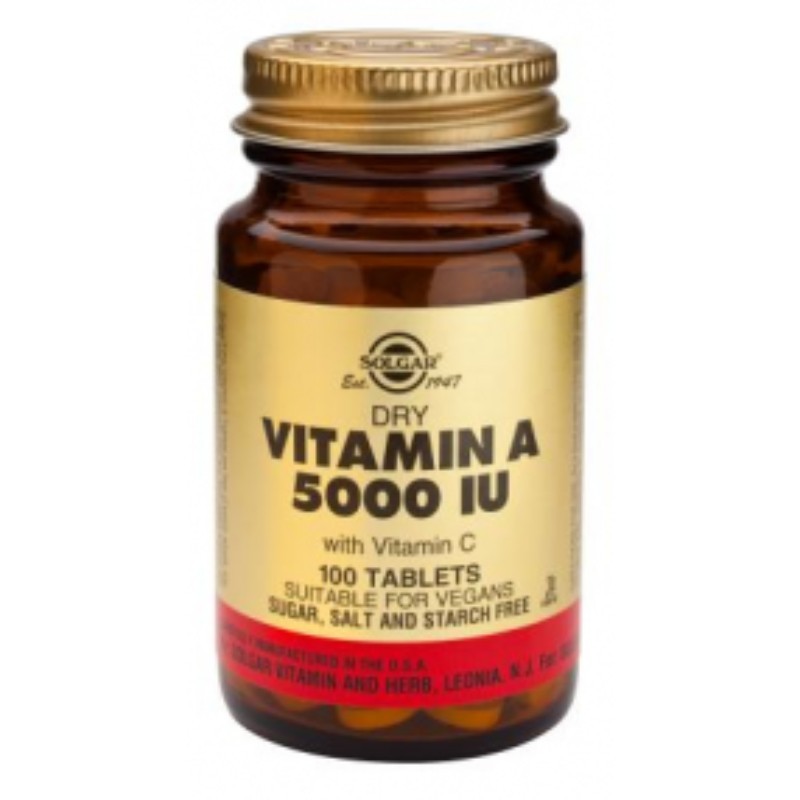 Comprar online VITAMINA A SECA 5000 UI 100 Comp de SOLGAR