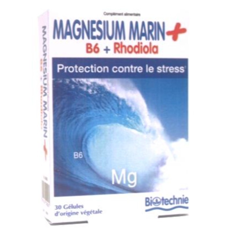 Comprar online MAGNESIO MARINO + B6+ RHODIOLA 30 Cap de BIOTECHNIE