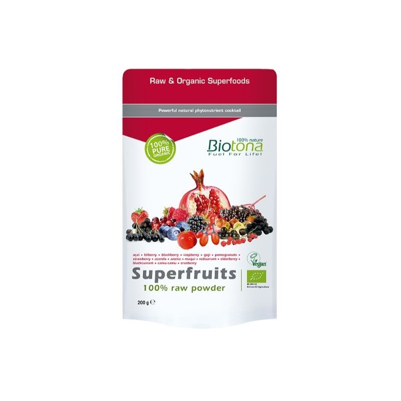 Comprar online SUPERFRUITS FRUTAS ROJAS SUPERFOODS BIO 200G de BIOTONA