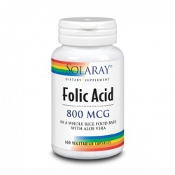 Comprar online ACIDO FOLICO 800 mg 100 Vcaps de SOLARAY. Imagen 1