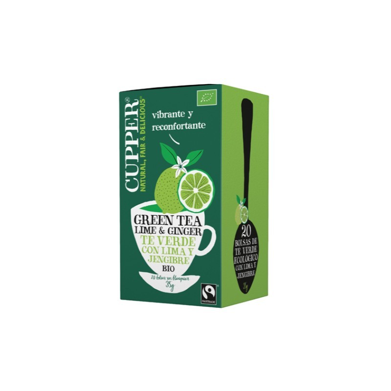 Comprar online GREEN TEA LIME & GINGER BIO 20 Bolsas de CUPPER