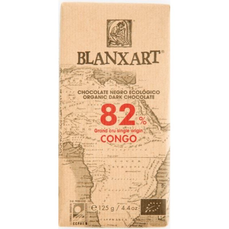 Comprar online CHOCOLATE NEGRO CONGO 82% 125 gr de BLANXART