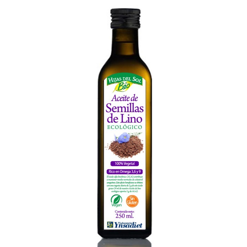 Comprar online ACEITE SEMILLA LINO ECOLOGICO 250 ml de YNSADIET