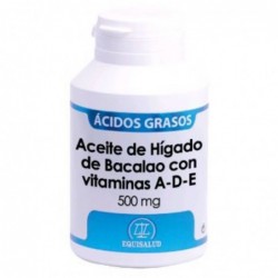 Comprar online ACEITE HIGADO DE BACALAO VITAMINAS A-D-E 500 mg de EQUISALUD. Imagen 1
