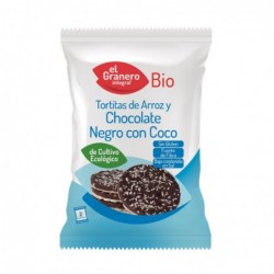Comprar online TORTITAS DE ARROZ CON CHOCOLATE NEGRO Y COCO BIO de EL GRANERO INTEGRAL. Imagen 1