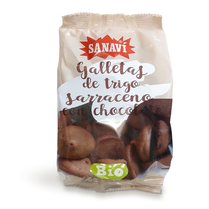 Comprar online GALLETA DE TRIGO SARRACENO CON CHOCOLATE 200 G de SANAVI