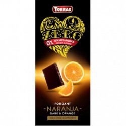 Comprar online ZERO CHOCOLATE NEGRO CON NARANJA 125 gr de TORRAS. Imagen 1
