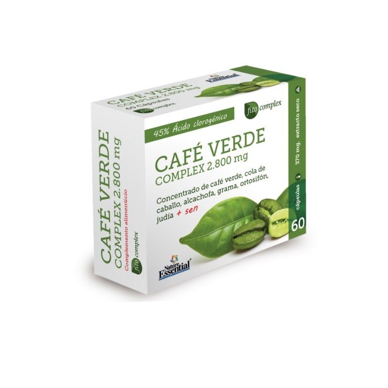 Comprar online CAFE VERDE 2800 COMPLEX EXT SECO 45% 60 Caps BLIST de NATURE ESSENTIAL