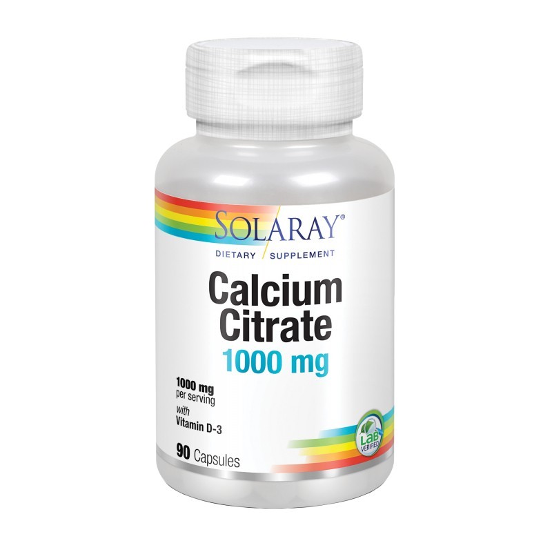 Comprar online CALCIUM CON D3 CITRATE 1000 mg  90 Caps de SOLARAY