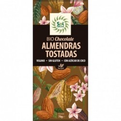 Comprar online TABLETA CHOCOLATE ALMENDRAS TOSTADAS BIO 70 g de SOLNATURAL. Imagen 1