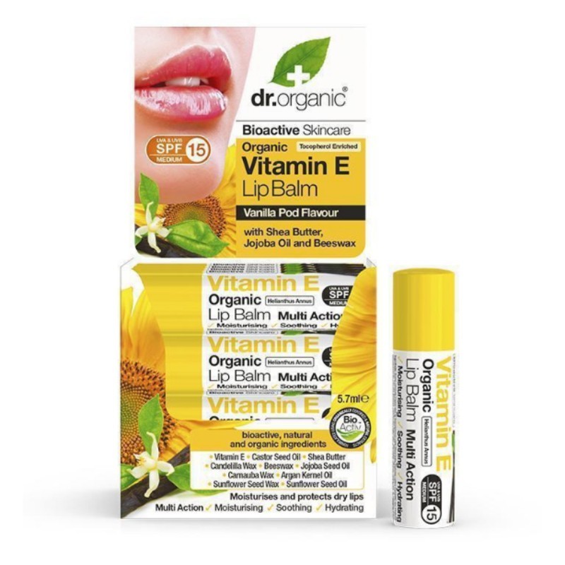 Comprar online BALSAMO LABIAL DE VITAMINA E ORGANICA 5,7 ml de DR ORGANIC