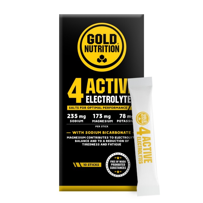 Comprar online 4 ACTIVE ELECTROLYTES 10 STICKS de GOLD NUTRION