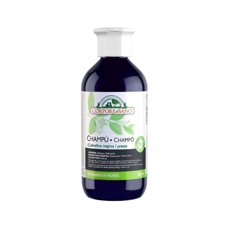 Comprar online CHAMPU HENNA 300 ML CABELLOS NEGROS BIO de CORPORE SANO