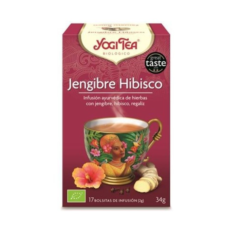 Comprar online YOGI TEA HIBISCO Y JENGIBRE 17 Filtros x 2 gr de YOGI TEA. Imagen 1