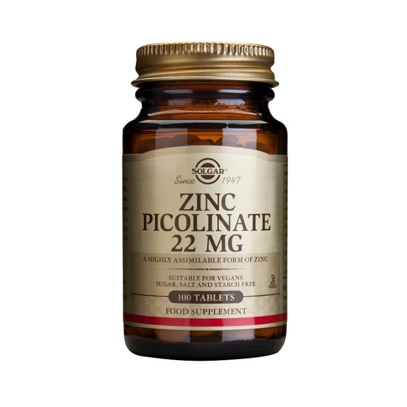 Comprar online PICOLINATO ZINC 22 mg 100 Comp de SOLGAR